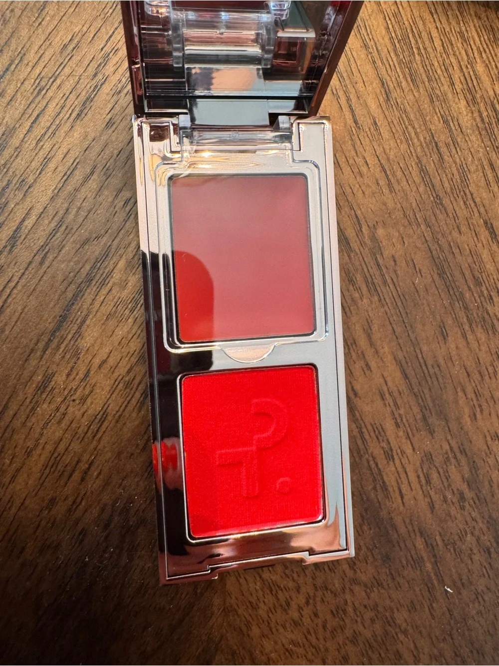 Patrick Ta for Face Double-Take Creme & Powder Blush Duo She Left Me On Red New